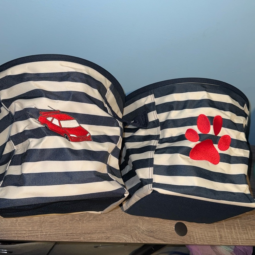 Free shipping set of two mini utility bins